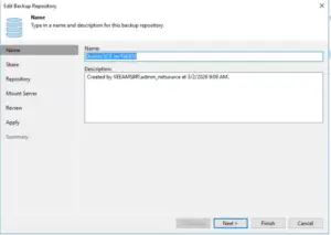 Veeam Backup Repository Setup and Configuration