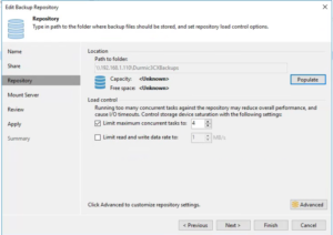 Veeam Backup Repository Setup and Configuration