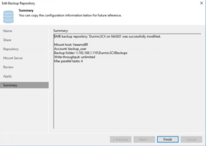 Veeam Backup Repository Setup and Configuration