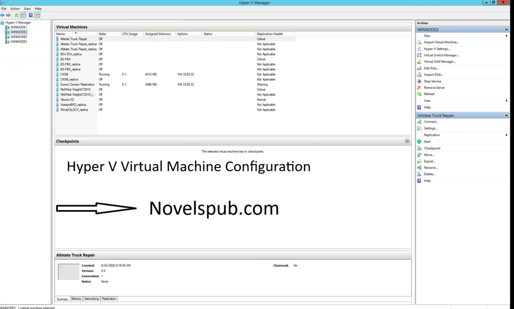 Hyper V Virtual Machine Configuration